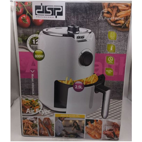 DSP® Φριτέζα Αέρος 1000W με Αποσπώμενο Κάδο 2.5lt και Ρυθμιζόμενο Θερμοστάτη - Air Fryer KB 2062A